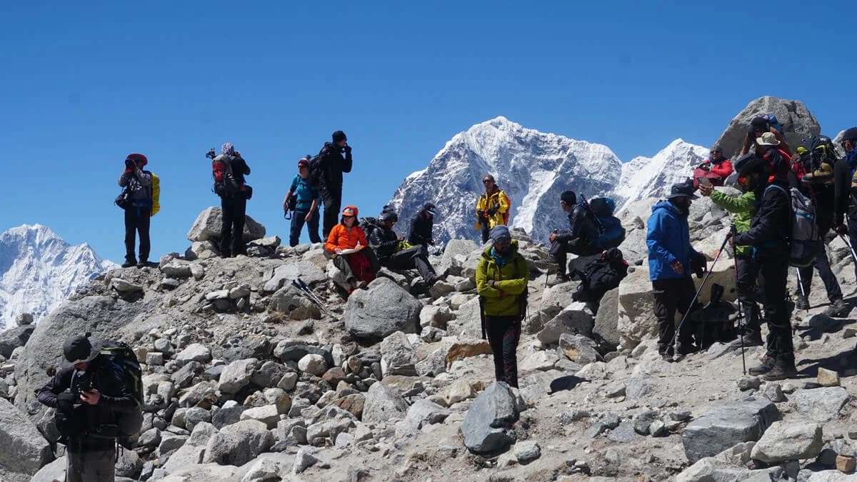 Trekkers during the Everest Base Camp Trek